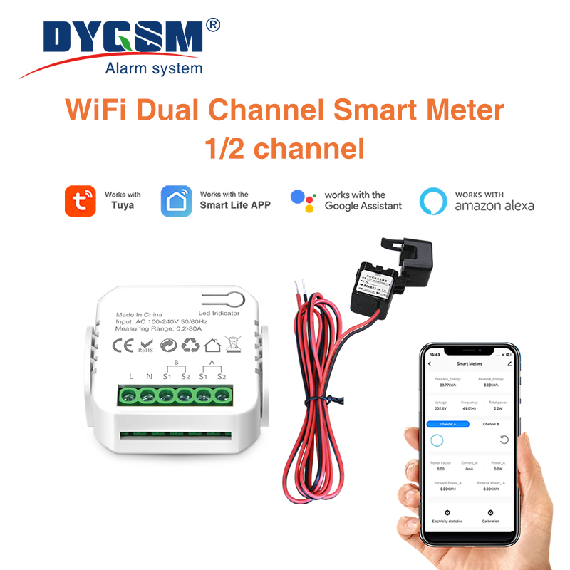 Energy Meter Bidirectional - Tuya สมาร์ท Wifi เครื่องวัดพลังงานอัจฉริยะพลังงานแสงอาทิตย์ PV ระบบการใช้พลังงานการผลิตแบบสองทิศทางการตรวจสอบเมตร