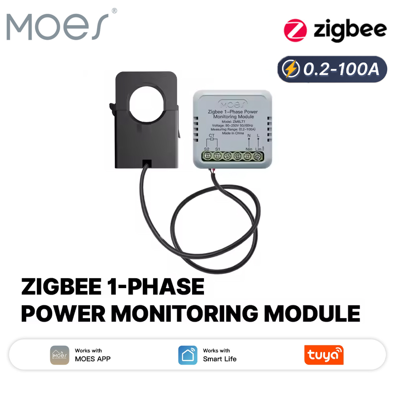 Energy Meter Bidirectional - โมดูลวัดพลังงานไฟฟ้าอัจฉริยะ MOES Tuya Zigbee แบบ 1