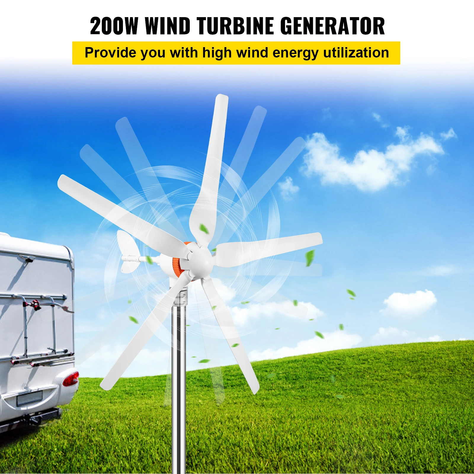 กังหันลมผลิตไฟฟ้าขนาดเล็ก 300W - Renewable Energy Use บทวิจารณ์และราคา