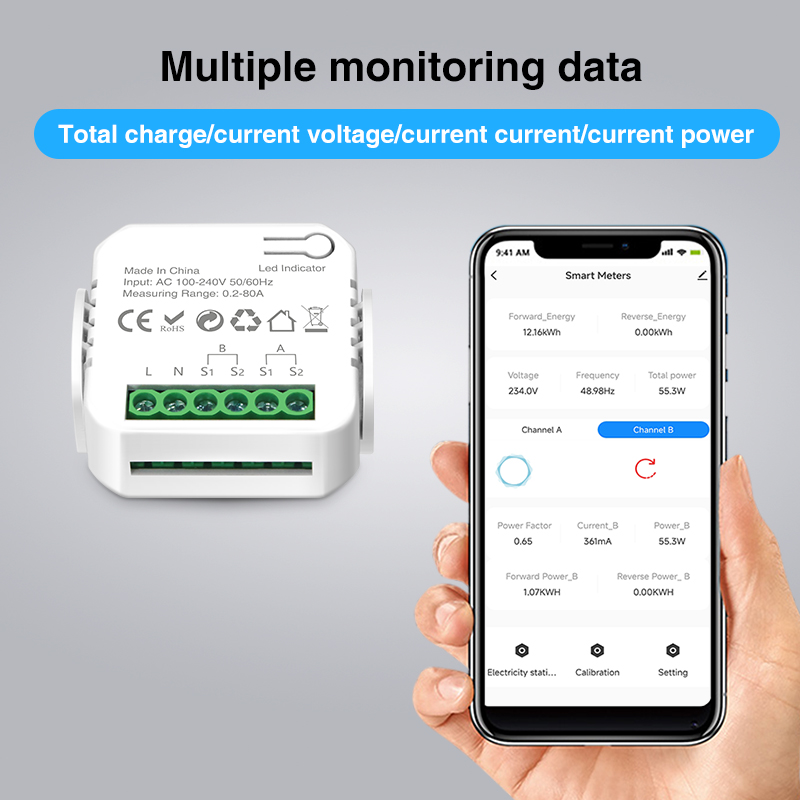 Tuya สมาร์ท Wifi เครื่องวัดพลั - Energy Meter Bidirectional บทวิจารณ์และราคา