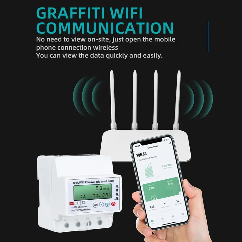 มิเตอร์ไฟฟ้าอัจฉริยะ 4P 1-100A - Energy Meter Bidirectional บทวิจารณ์และราคา