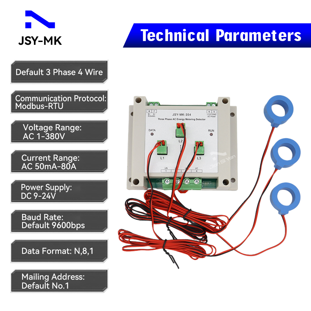 JSY-MK-354 3P4W 80A AC แบบสองท - Energy Meter Bidirectional บทวิจารณ์และราคา