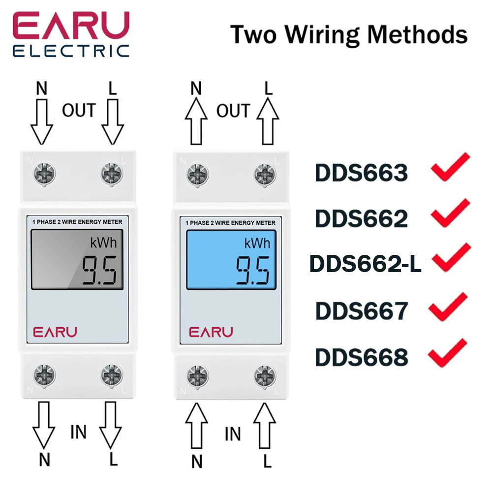 Single Phase LCD Digital Energ - Energy Meter Bidirectional บทวิจารณ์และราคา